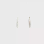 Load and play video in Gallery viewer, White Gold Hoop Earrings with Detailed Etchings