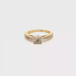 Load and play video in Gallery viewer, 9ct Gold Diamond Ring with Round Brilliant Cut