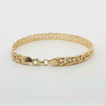 Load and play video in Gallery viewer, Refined Yellow Gold Chain Bracelet - Classic Elegance