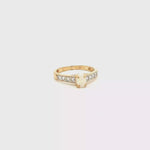 Load and play video in Gallery viewer, 9ct Yellow Gold Ring with Oval Opal Cabochon
