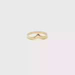 Load and play video in Gallery viewer, 9ct Yellow Gold Wishbone Ring