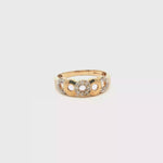 Load and play video in Gallery viewer, 9ct Gold Band Ring with Round Brilliant Cut Diamonds
