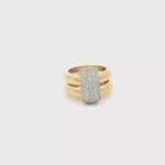 Load and play video in Gallery viewer, Yellow Gold Multistone Ring with Round Brilliant Cut Diamonds