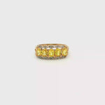 Load and play video in Gallery viewer, 9ct Gold Ring with Oval Citrine &amp; Diamonds