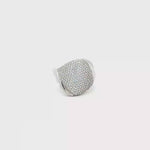 Load and play video in Gallery viewer, White Gold Cocktail Ring with Round Brilliant Cut CZ