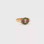 Load and play video in Gallery viewer, 15ct Gold Multi-Stone Ring with Opal Centerpiece (Antique)