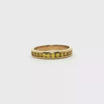 Load and play video in Gallery viewer, 9ct Yellow Gold Eternity Ring with Fancy Yellow Diamonds