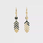 Load and play video in Gallery viewer, Modern Geometric Yellow Gold Dangle Earrings