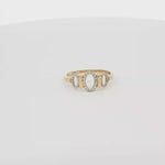 Load and play video in Gallery viewer, Yellow Gold Multistone Ring with Round Cut Diamonds