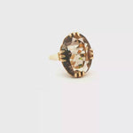 Load and play video in Gallery viewer, 9ct Gold Cocktail Ring with Smokey Quartz - Edinburgh 1972