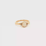 Load and play video in Gallery viewer, 9ct Gold Ring with Opal &amp; Diamond