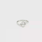 Load and play video in Gallery viewer, White Gold Multistone Ring with Round Cut CZ
