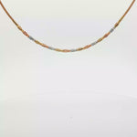 Load and play video in Gallery viewer, Tri-Color Gold Bead Link Necklace