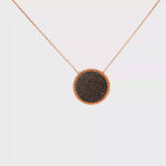 Load and play video in Gallery viewer, Rose Gold Charm Necklace with Circular Pendant