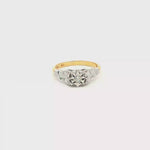 Load and play video in Gallery viewer, 18ct Gold Multistone Ring with Round Cut Diamond