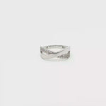 Load and play video in Gallery viewer, White Gold Multistone CZ Ring