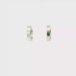 Load and play video in Gallery viewer, 14ct White Gold Hoop Earrings