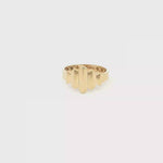 Load and play video in Gallery viewer, Modernist Yellow Gold Panel Band Ring