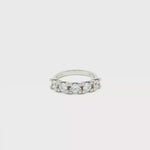 Load and play video in Gallery viewer, White Gold Multistone CZ Ring