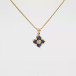 Load and play video in Gallery viewer, Yellow Gold Charm Necklace with Diamond Accents