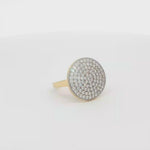 Load and play video in Gallery viewer, Yellow Gold Cocktail Ring with Round Cut CZ