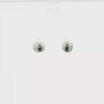 Load and play video in Gallery viewer, White Gold Stud Earrings with Round Brilliant Cut CZ