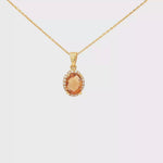 Load and play video in Gallery viewer, Yellow Gold Necklace with Oval Brilliant Cut Zultanite (colour change stone)