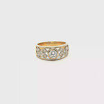Load and play video in Gallery viewer, 18ct Yellow Gold Multistone Diamond Ring with Round Brilliant Cut