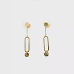 Load and play video in Gallery viewer, Yellow Gold Modern Dangle Earrings