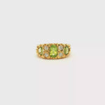 Load and play video in Gallery viewer, 18ct Gold Ring with Peridot &amp; Diamond