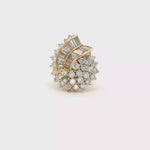 Load and play video in Gallery viewer, 18ct Gold Multistone Ring with Round &amp; Baguette Diamonds
