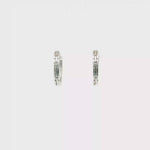 Load and play video in Gallery viewer, Elegant White Gold Hoop Earrings