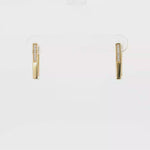 Load and play video in Gallery viewer, 14ct Yellow Gold CZ Hoop Earrings
