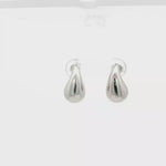 Load and play video in Gallery viewer, Elegant White GoldTeardrop Stud Earrings