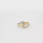 Load and play video in Gallery viewer, 14ct Two Tone Gold Intertwined Band Ring