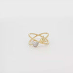 Load and play video in Gallery viewer, Yellow Gold Multistone Ring with Heart Shape
