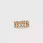Load and play video in Gallery viewer, Tri-Gold joined Stackable Ring Set