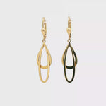 Load and play video in Gallery viewer, 14ct Yellow Gold Open Teardrop Dangle Earrings
