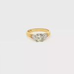Load and play video in Gallery viewer, 18ct Gold Solitaire Ring with Round Brilliant Diamond