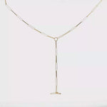 Load and play video in Gallery viewer, Yellow Gold Y-Chain Necklace