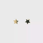 Load and play video in Gallery viewer, Yellow Gold Star Stud Earrings