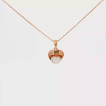 Load and play video in Gallery viewer, Rose Gold Heart Charm Necklace